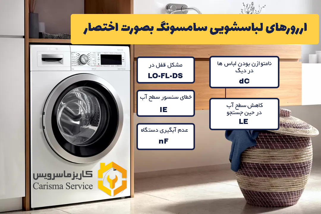ارورهای رایج لباسشویی سامسونگ