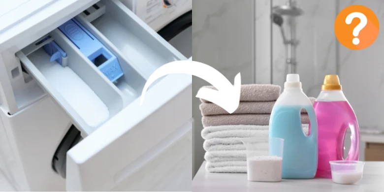 محفظه جاپودری و جای مایع لباسشویی کدام است؟