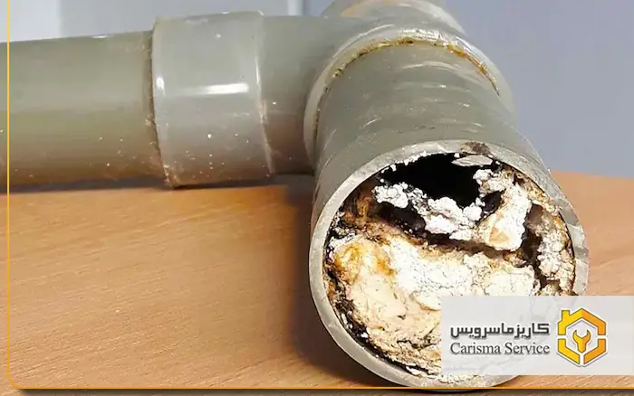 گرفتگی یا آسیب شلنگ تخلیه