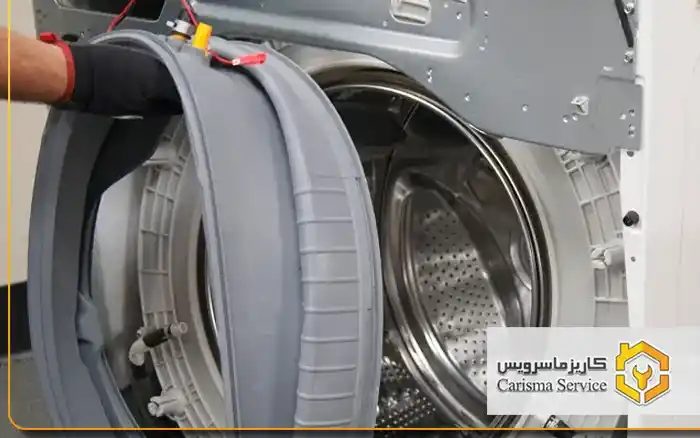 خرابی لاستیک دور درب ماشین لباسشویی اسنوا