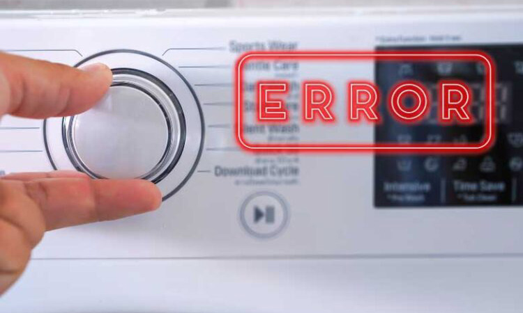 ارور دادن ماشین لباسشویی ال جی