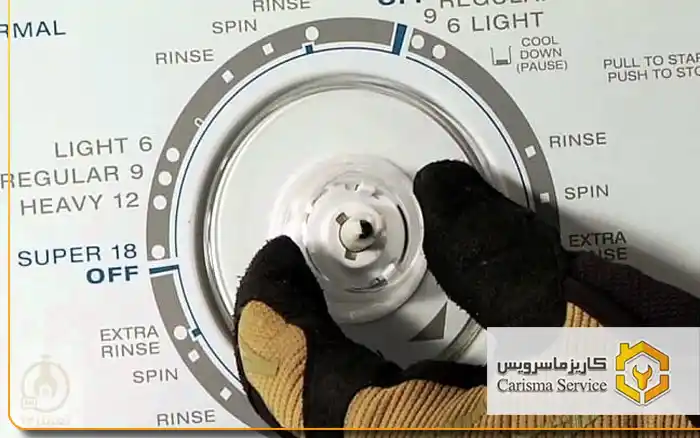 ۸ علت ثابت ماندن تایمر ماشین لباسشویی اسنوا